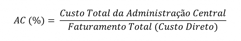 equação administração central